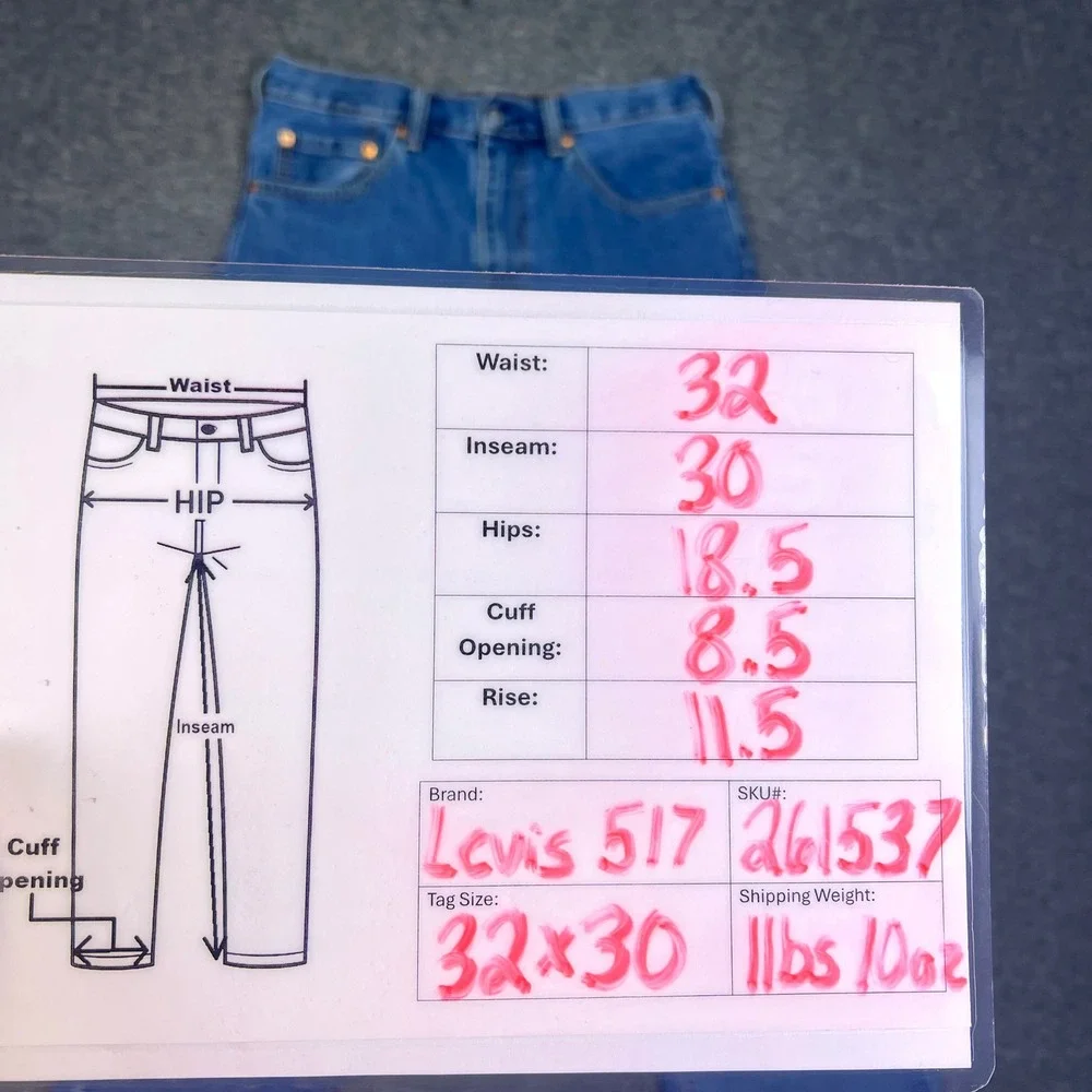 Levis 517 Bootcut Jeans Men 32x30 Blue Cowboy Classic Western Denim Rodeo Casual